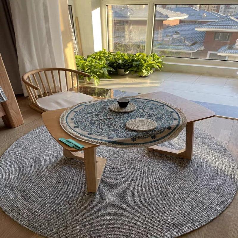 Cotton And Linen Handwoven Japanese Simple Carpet Living Room - Pacisia
