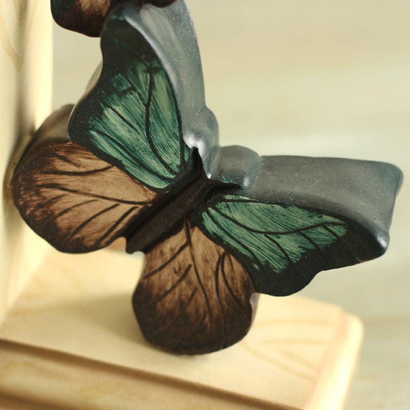 Country Butterfly Bookstand Bookend Resin Craft Set - Pacisia