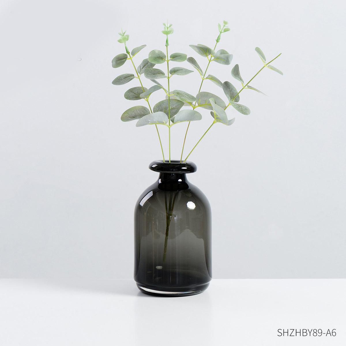 Creative And Simple Small-caliber Glass Flower Vase - Pacisia