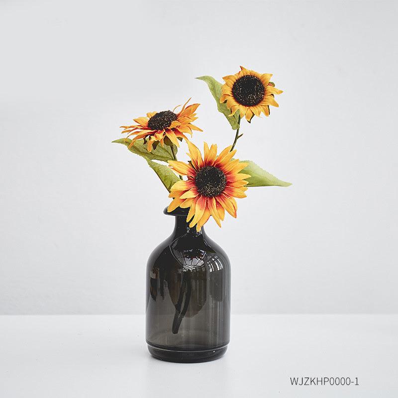 Creative And Simple Small-caliber Glass Flower Vase - Pacisia