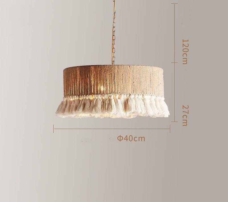 Creative Bedroom Bohemian Vintage Twine Tassel Chandelier - Pacisia