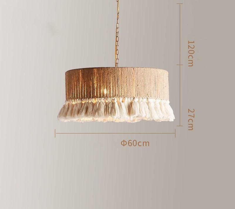 Creative Bedroom Bohemian Vintage Twine Tassel Chandelier - Pacisia