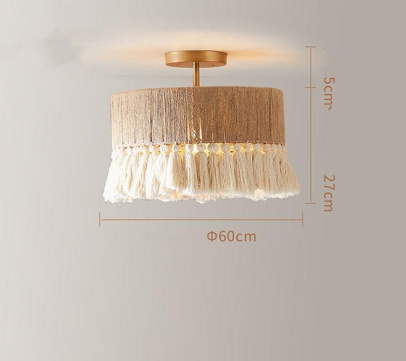 Creative Bedroom Bohemian Vintage Twine Tassel Chandelier - Pacisia