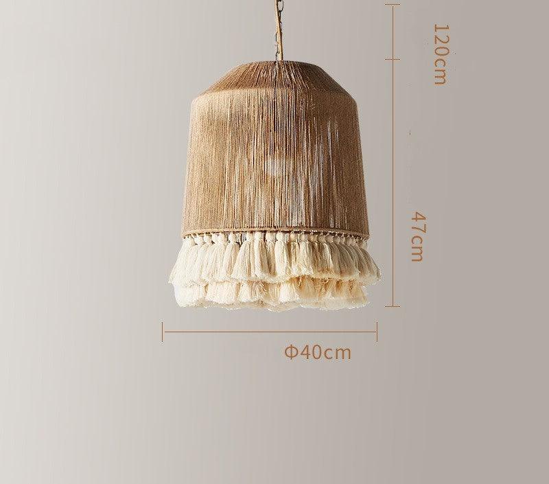 Creative Bedroom Bohemian Vintage Twine Tassel Chandelier - Pacisia