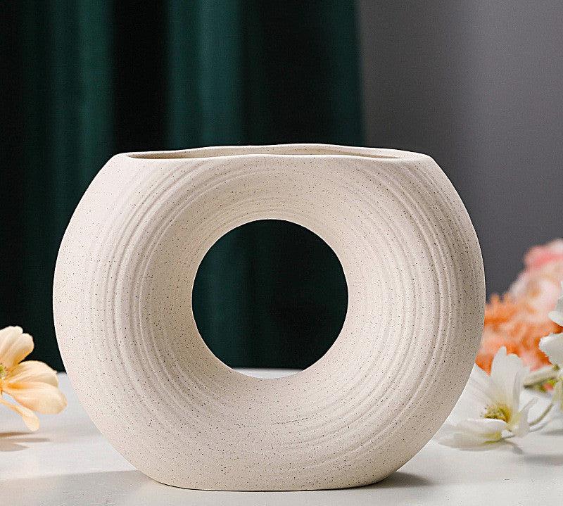 Creative Biscuit Vase Frosted Metal Speckled Hydroponics - Pacisia