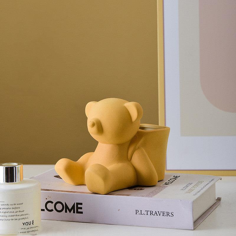 Creative Ceramic Small Vase Decoration Light Luxury Violent Bear TV Cabinet Decoration - Pacisia