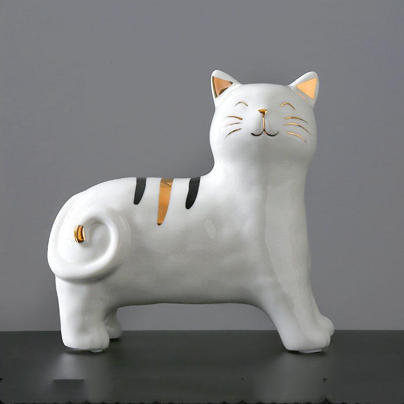 Creative Cute Cat Ceramic Vase Decoration for Living Room - Pacisia