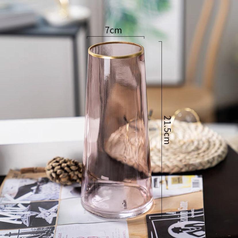 Creative Fashion Depicting Gold Glass Vase Ornaments - Pacisia