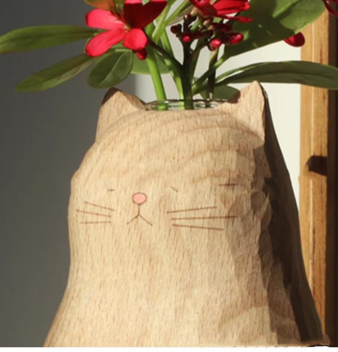 Creative Heart Cat Vase Handmade Christmas - Pacisia