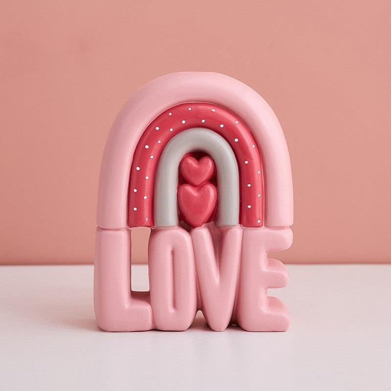 Creative Letter Resin Vase In Living Room - Pacisia
