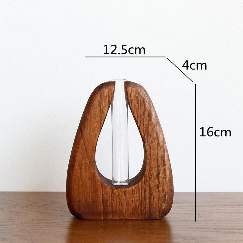 Creative Living Room Solid Wood Vase Countertop Ornaments - Pacisia