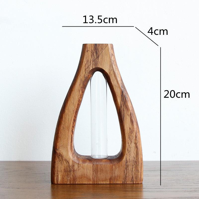 Creative Living Room Solid Wood Vase Countertop Ornaments - Pacisia