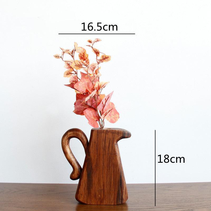 Creative Living Room Solid Wood Vase Countertop Ornaments - Pacisia