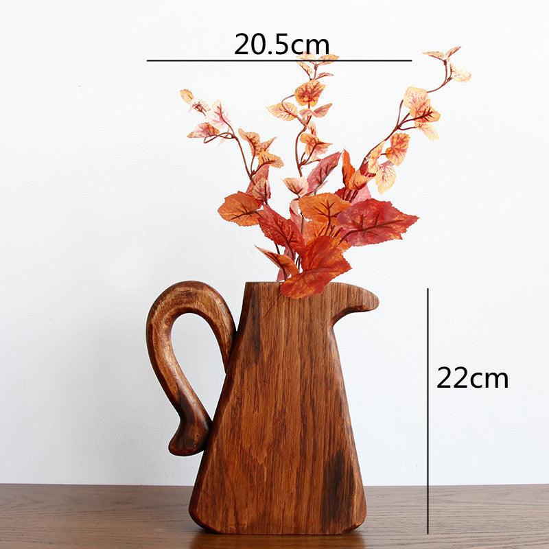 Creative Living Room Solid Wood Vase Countertop Ornaments - Pacisia