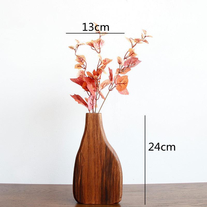 Creative Living Room Solid Wood Vase Countertop Ornaments - Pacisia