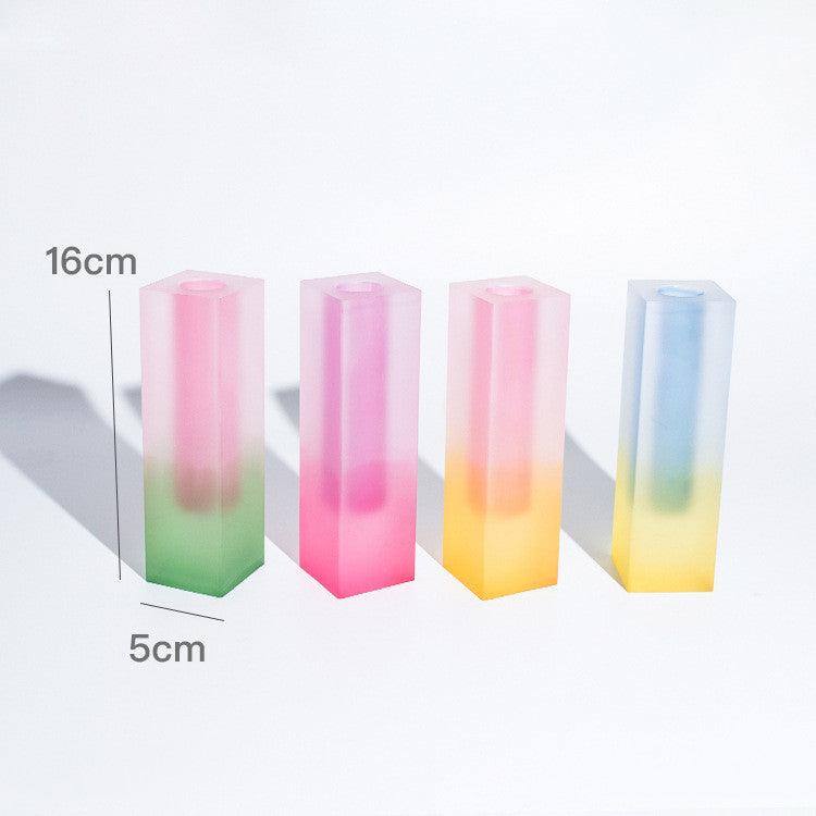 Creative Minimalist Ins Acrylic Square Column Vase Craft Gift - Pacisia