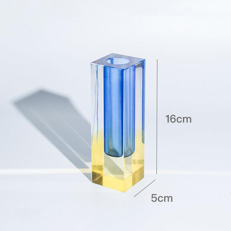 Creative Minimalist Ins Acrylic Square Column Vase Craft Gift - Pacisia