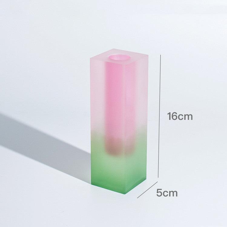 Creative Minimalist Ins Acrylic Square Column Vase Craft Gift - Pacisia