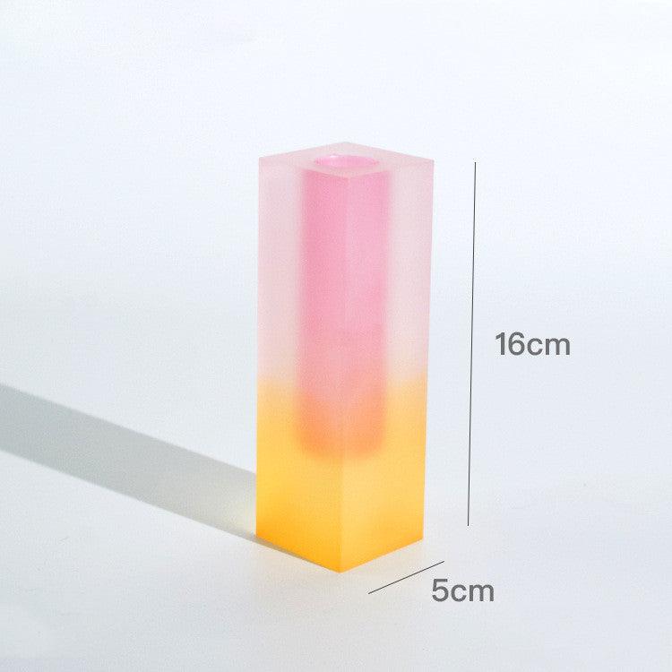 Creative Minimalist Ins Acrylic Square Column Vase Craft Gift - Pacisia