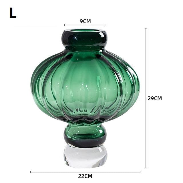 Creative New Lantern Glass Vase Living Room Dining Table Flower Arrangement - Pacisia