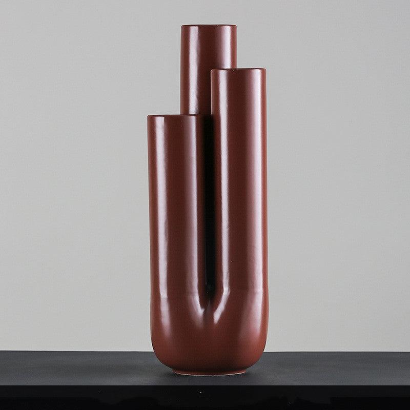 Creative Pipe Shape Porous Ceramic Vase - Pacisia