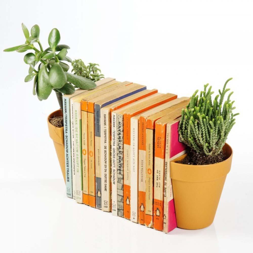 Creative Plastic Office Bookend Flower Pot - Pacisia