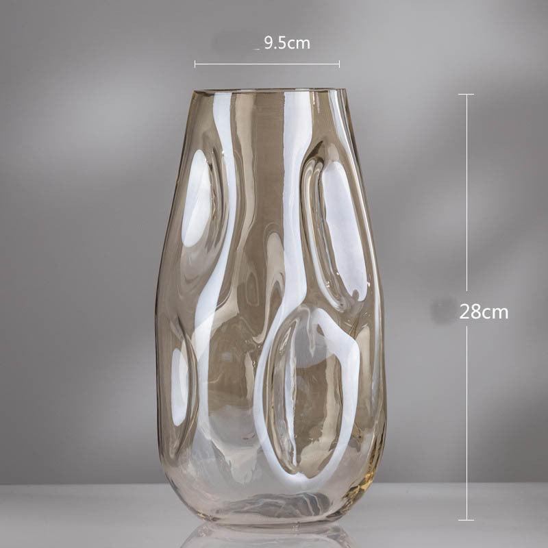 Creative Simple Irregular Glazed Glass Vase - Pacisia