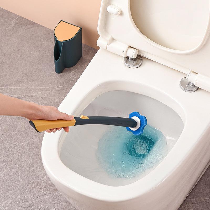 Creative Toilet Brush Disposable Self-contained Cleaning Liquid Long Handle Wall - Pacisia