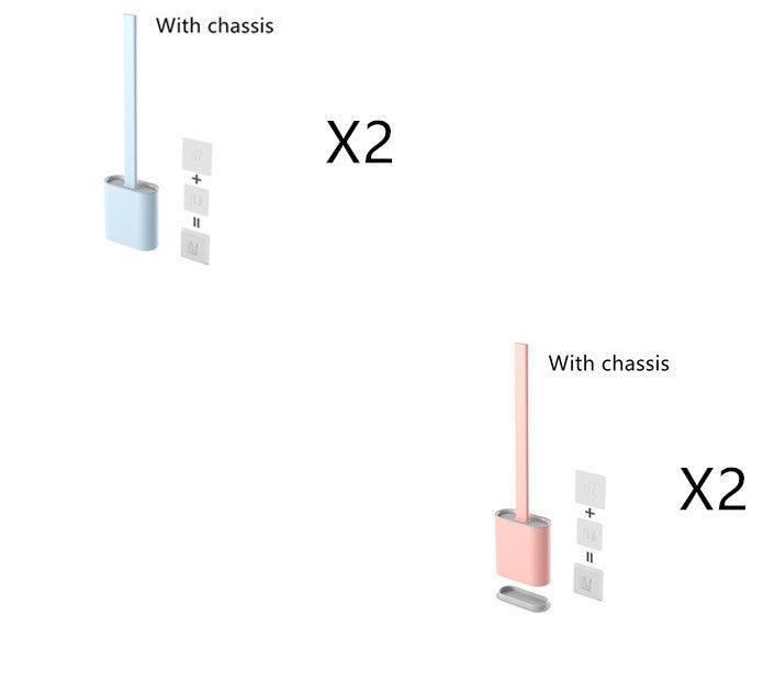 Creative Wall-Mounted Soft Brush With Cover For Toilet Washing - Pacisia