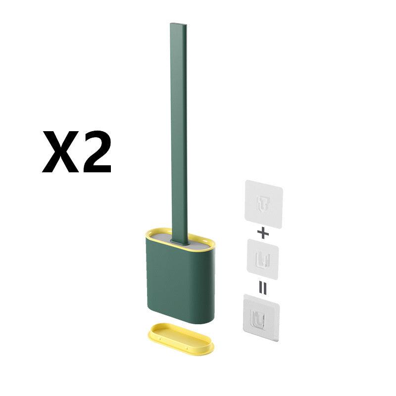 Creative Wall-Mounted Soft Brush With Cover For Toilet Washing - Pacisia
