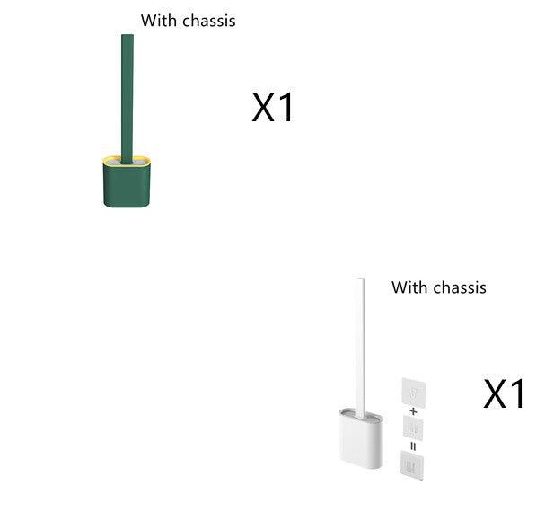 Creative Wall-Mounted Soft Brush With Cover For Toilet Washing - Pacisia