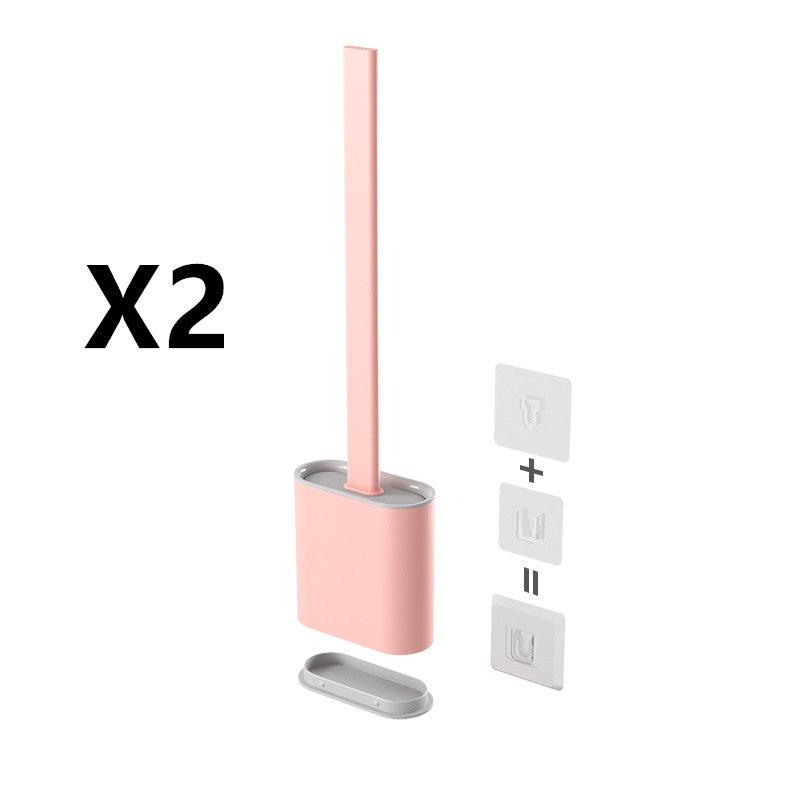 Creative Wall-Mounted Soft Brush With Cover For Toilet Washing - Pacisia