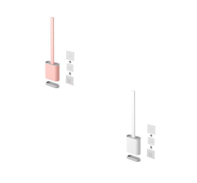 Creative Wall-Mounted Soft Brush With Cover For Toilet Washing - Pacisia