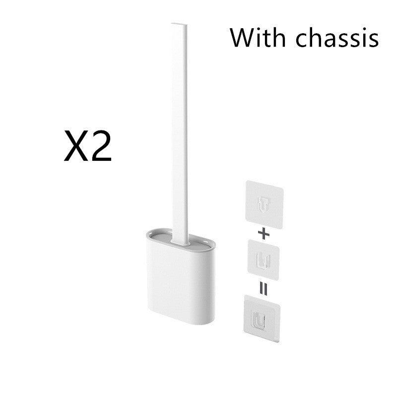 Creative Wall-Mounted Soft Brush With Cover For Toilet Washing - Pacisia