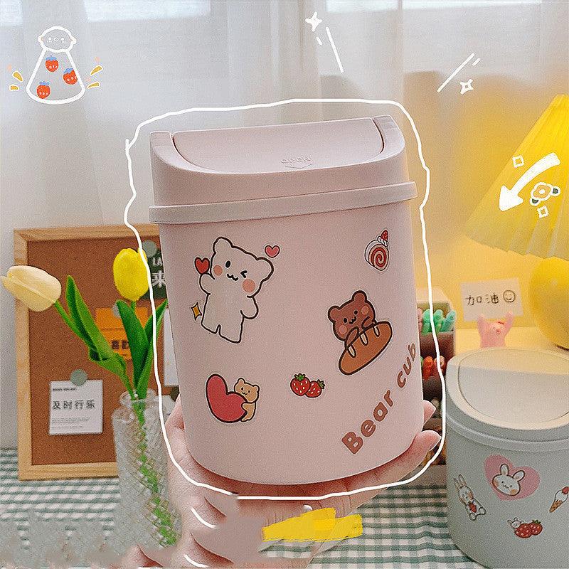 Cute Girly Heart Mini Rubbish Bin - Pacisia