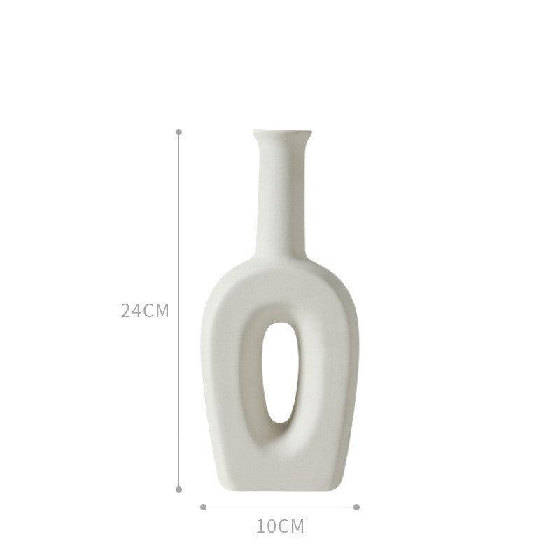 Decoration Ceramic Vase Dried Flowers Flower Living Room Creative - Pacisia