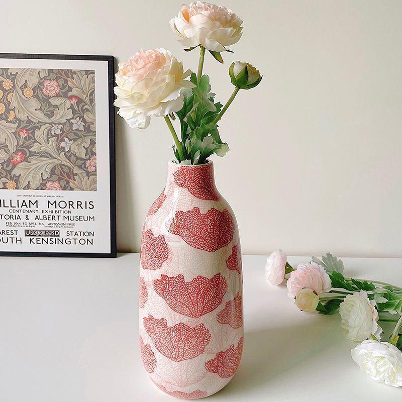 Decorative Ceramic Vase With Flower Arrangement For Living Room And Dining Table - Pacisia