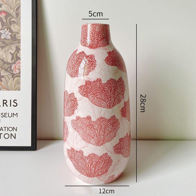 Decorative Ceramic Vase With Flower Arrangement For Living Room And Dining Table - Pacisia