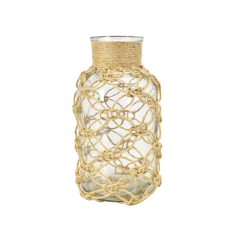 Ins Style Nordic Hand-woven Vase Creative Decoration Living Room Table Decoration Candlestick Shooting Props - Pacisia