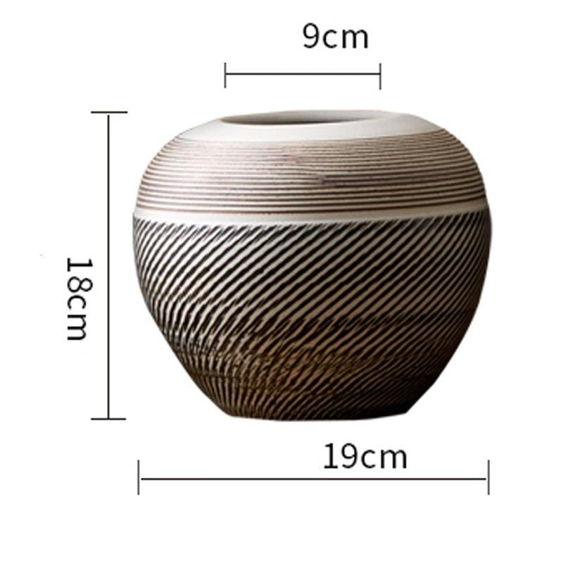 Desktop Ceramic Vase Living Room Retro Art - Pacisia