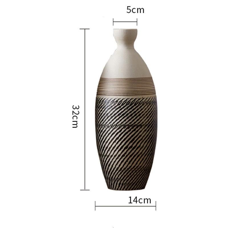 Desktop Ceramic Vase Living Room Retro Art - Pacisia