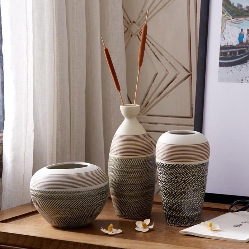 Desktop Ceramic Vase Living Room Retro Art - Pacisia