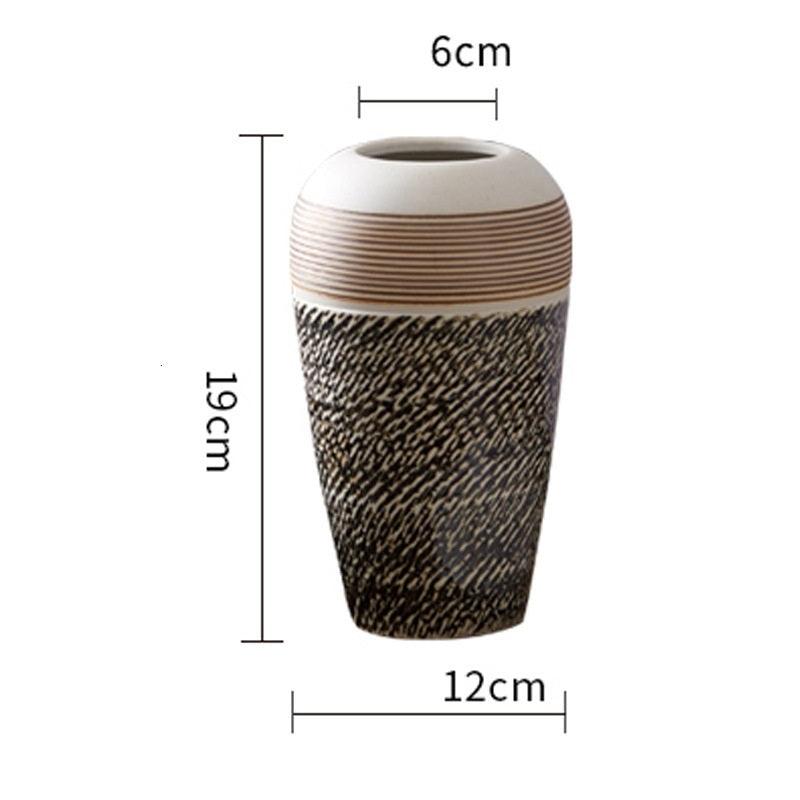 Desktop Ceramic Vase Living Room Retro Art - Pacisia