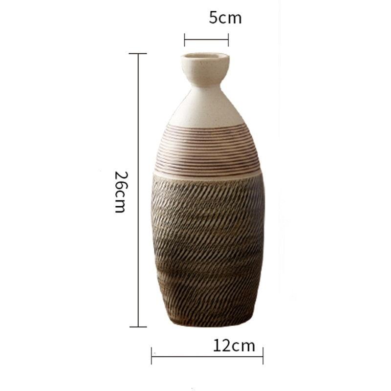Desktop Ceramic Vase Living Room Retro Art - Pacisia