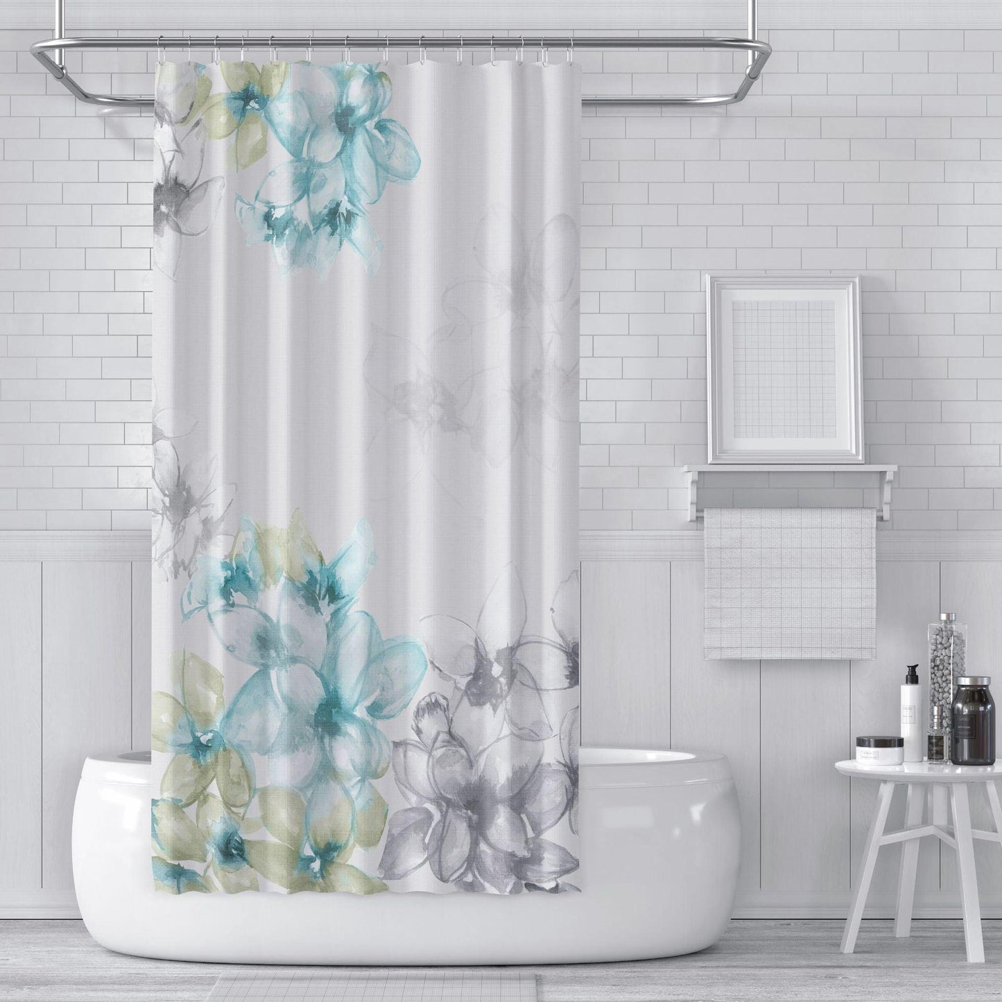 Digital Printing Shower Curtain Cloth Green Plants - Pacisia