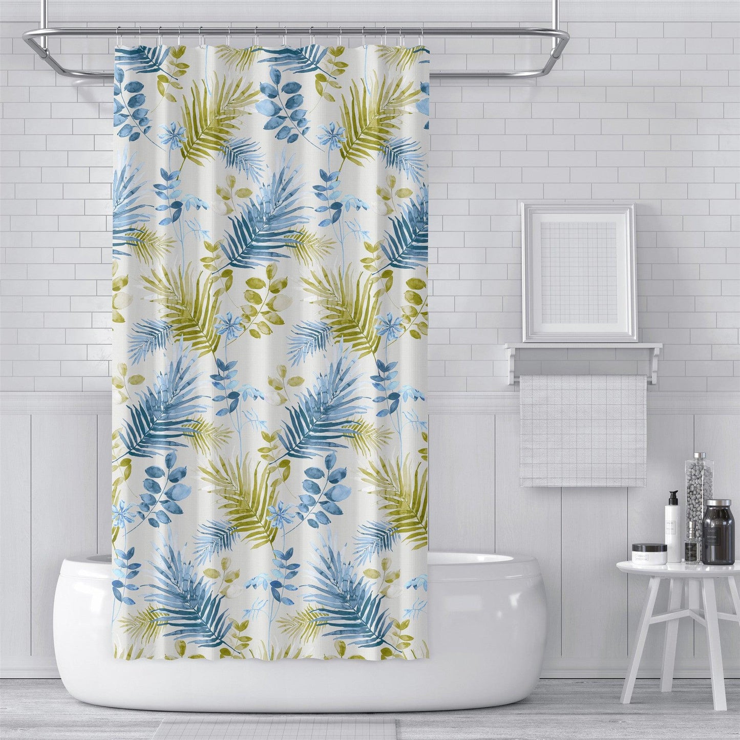 Digital Printing Shower Curtain Cloth Green Plants - Pacisia