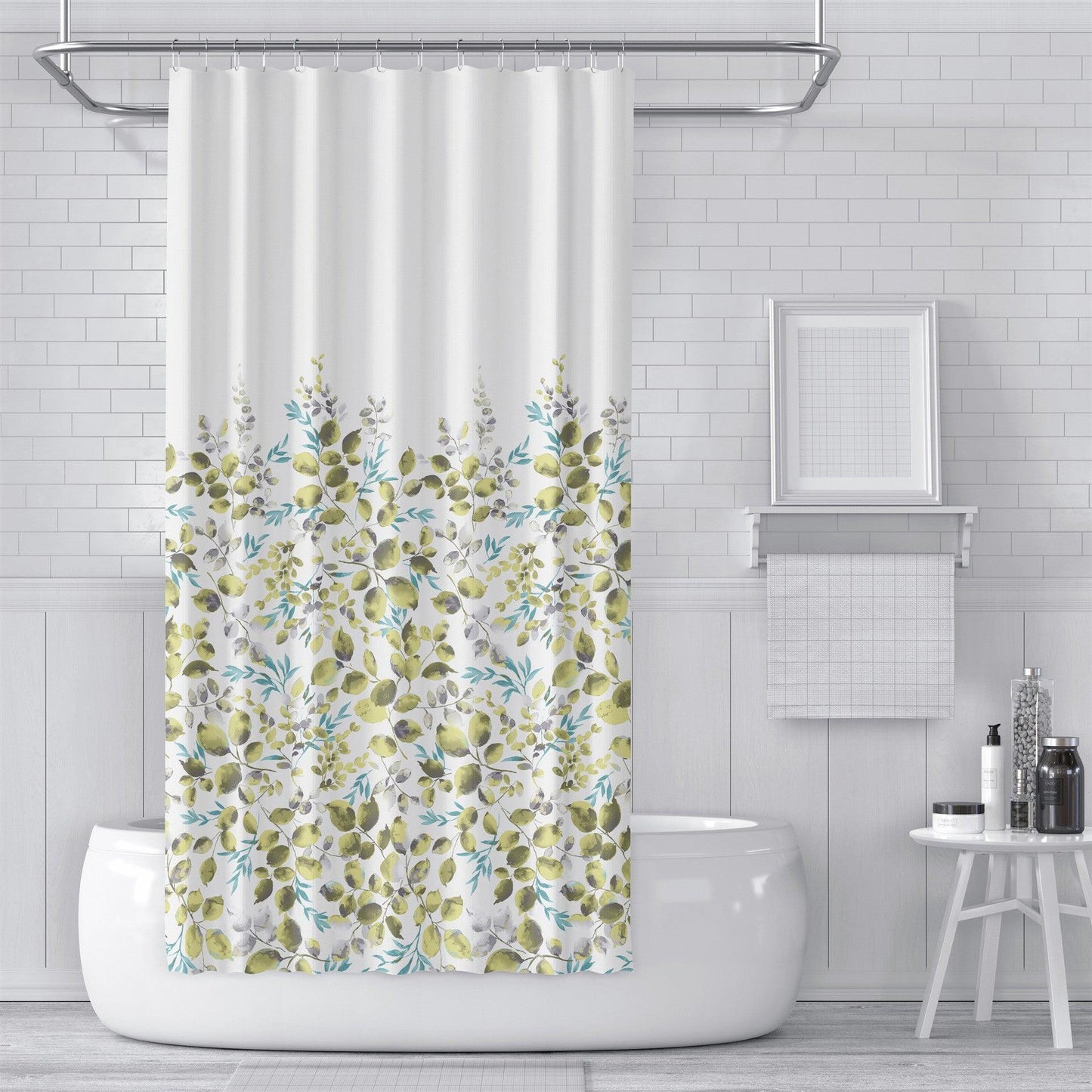 Digital Printing Shower Curtain Cloth Green Plants - Pacisia