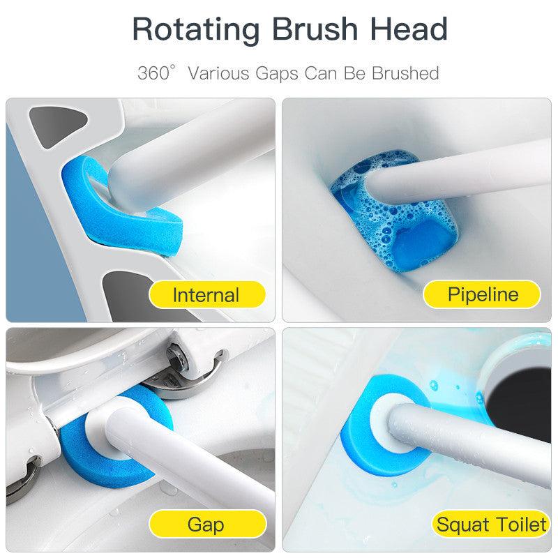 Disposable Toilet Brush Household No Dead Corner Toilet Cleaning Brush Wall-mounted - Pacisia