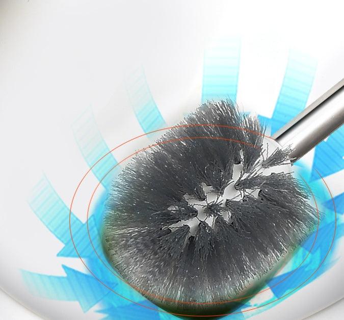 Soft Bristle Toilet Brush Holder Included Sturdy Easy Clean Home Bathroom Silicone Toilet Cleaning Brushes With Stand Waterproof - Pacisia