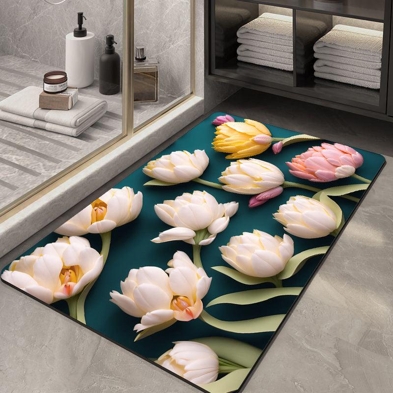 Soft Diatom Ooze Floor Bathroom Absorbent Bathroom Step Mat Quick-drying Non-slip Toilet Door Mat - Pacisia